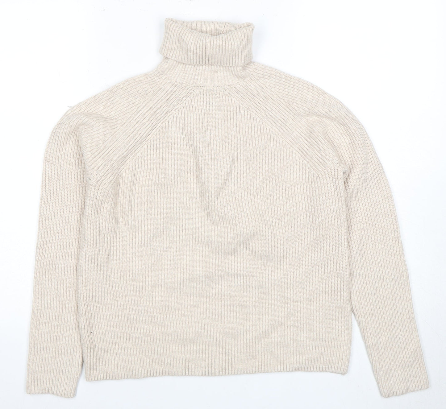 Marks and Spencer Beige Roll Neck Jumper - XS
