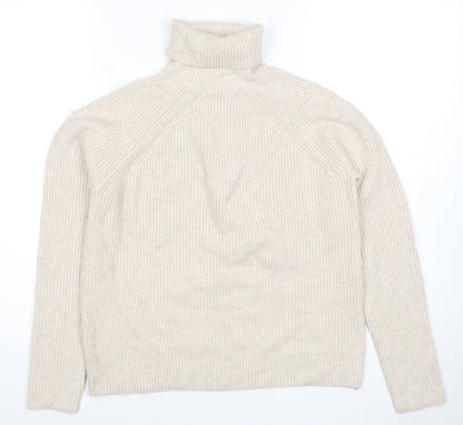 Marks and Spencer Beige Roll Neck Jumper - XS