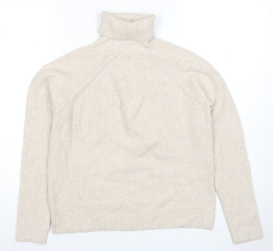 Marks and Spencer Beige Roll Neck Jumper - XS