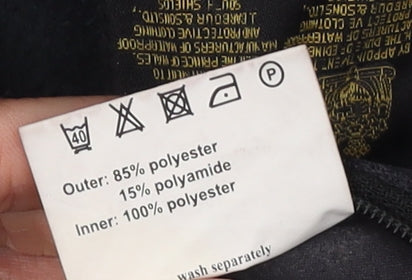 Barbour Mens Black Quilted Coat, Size 12,