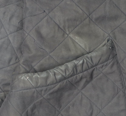 Barbour Mens Black Quilted Coat, Size 12,