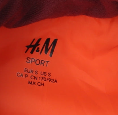 Mens UK Size S H&M Orange Quilted Coat