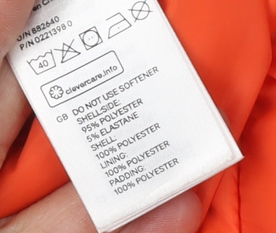 Mens UK Size S H&M Orange Quilted Coat