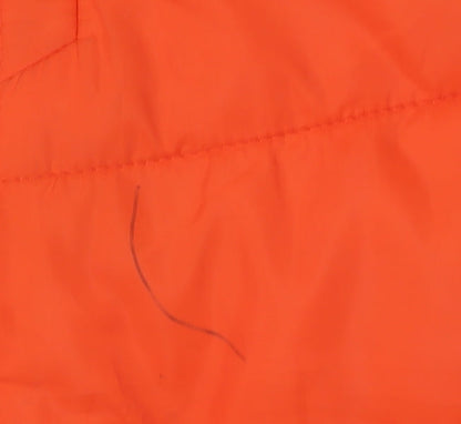 Mens UK Size S H&M Orange Quilted Coat