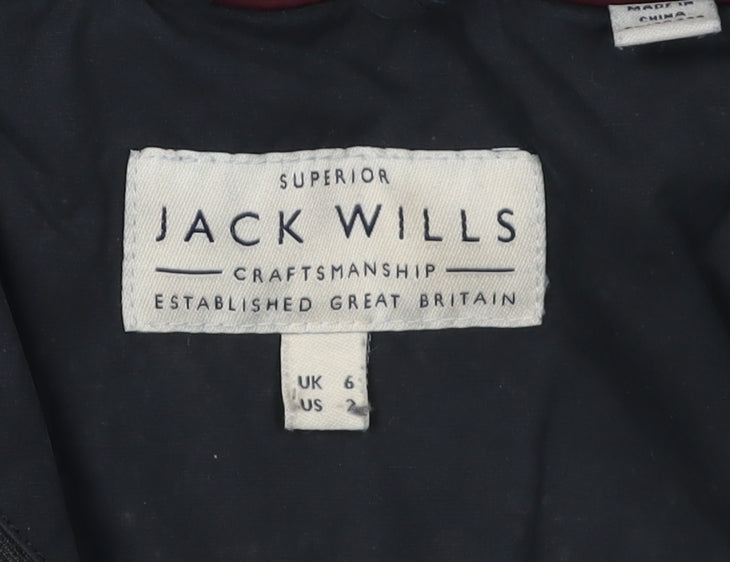 Womens UK Size 6 Jack Wills Black Puffer Jacket