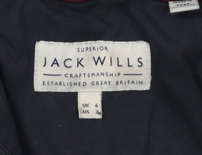 Womens UK Size 6 Jack Wills Black Puffer Jacket
