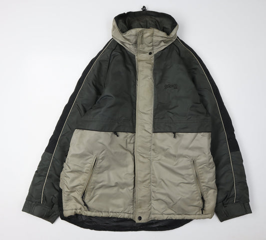 Mens UK Size M Schott NYC Green Parka Coat