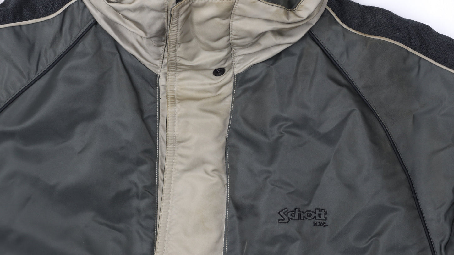 Mens UK Size M Schott NYC Green Parka Coat