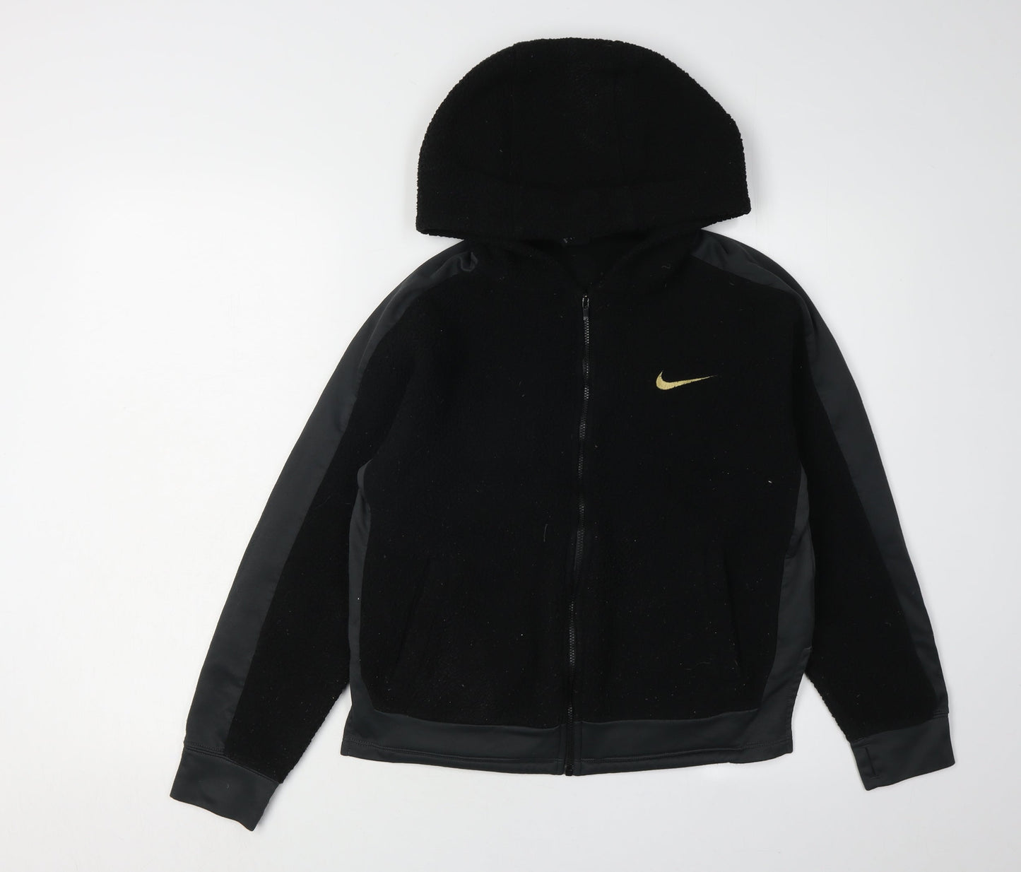 Nike Boys Black Dri-FIT Hooded Jacket, L, Sports, All Seasons
