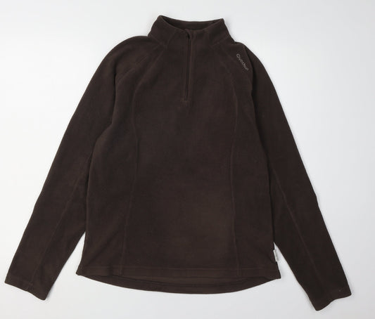 Decathlon Women's Brown Fleece Zip Sweatshirt, Size 16