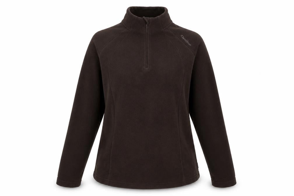 Womens UK Size 16 DECATHLON Brown Full Zip Sweatshirt
