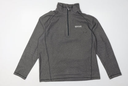 Mens UK Size L Regatta Grey 1/4 Zip Sweatshirt