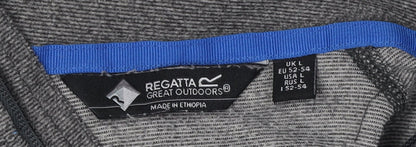 Mens UK Size L Regatta Grey 1/4 Zip Sweatshirt