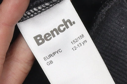 Bench Boys Black Grey Pullover Hoodie 12-13 Years