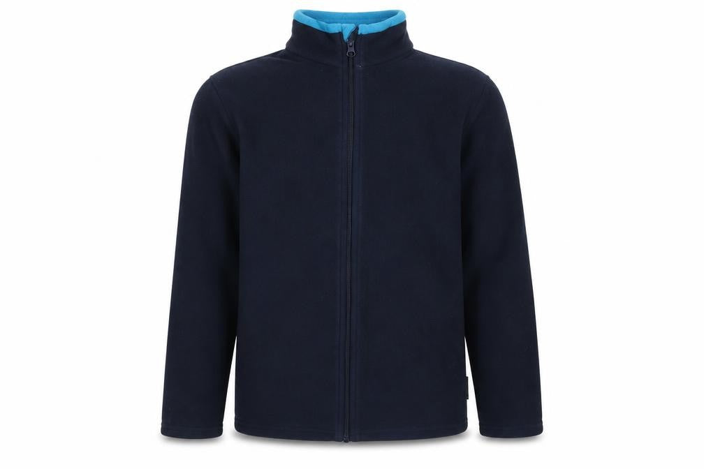 Front view of Outventure boys’ blue basic jacket, size 14, winter