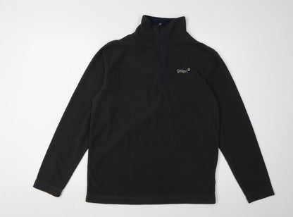 Mens UK Size M Gelert Black Henley Sweatshirt