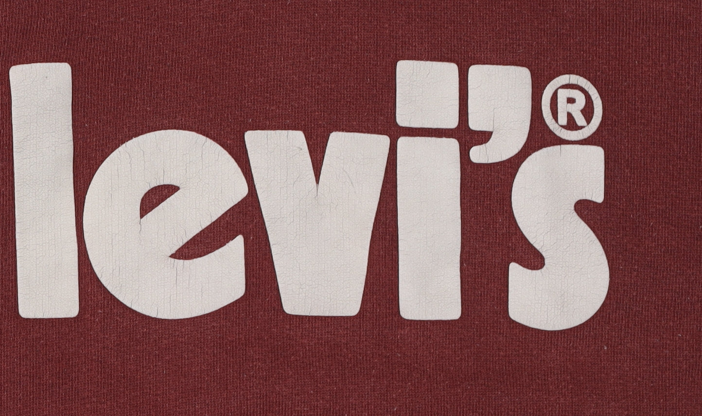 Unisex Adults UK Size S Levi's Red Pullover Hoodie