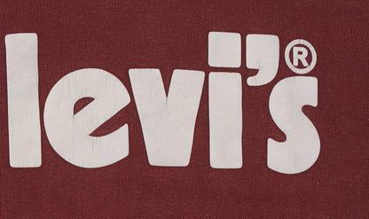 Unisex Adults UK Size S Levi's Red Pullover Hoodie