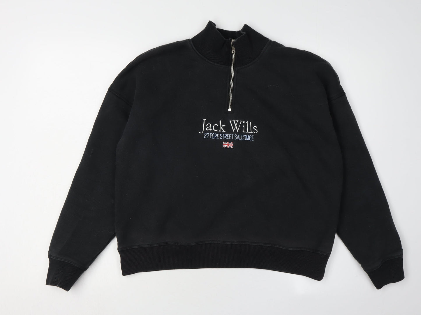 Womens UK Size 10 Jack Wills Black Pullover Sweatshirt
