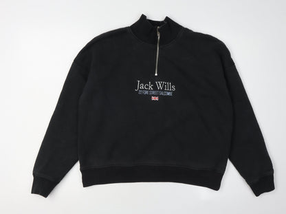 Womens UK Size 10 Jack Wills Black Pullover Sweatshirt