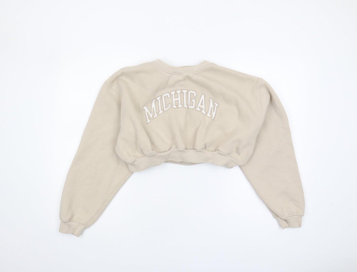 Womens UK Size 12 Pull & Bear Beige Pullover Sweatshirt
