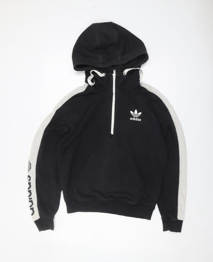 Adidas Women's Black Pullover Hoodie Size 8 with Logo Detail