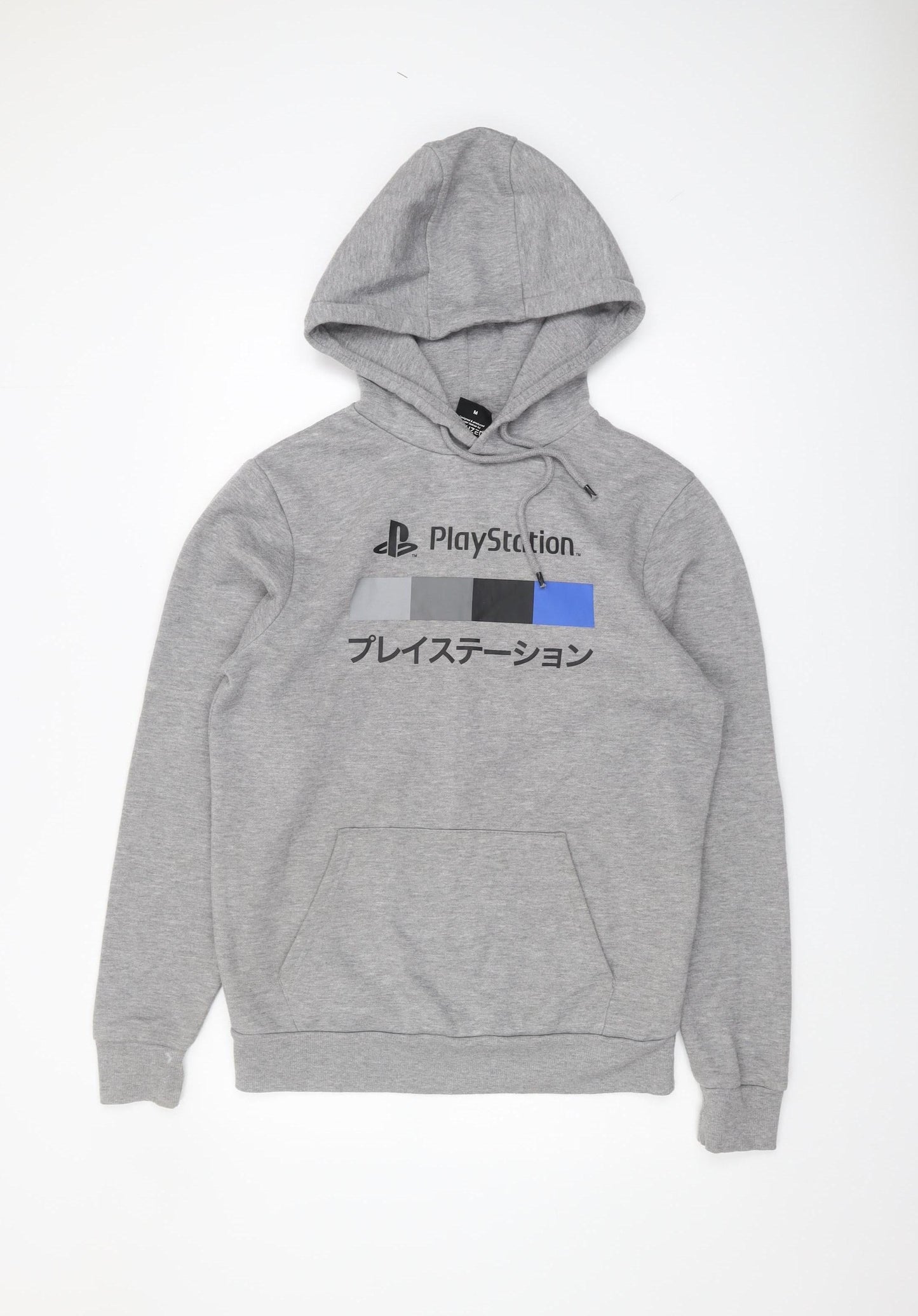 Mens UK Size M PlayStation Grey Pullover Hoodie