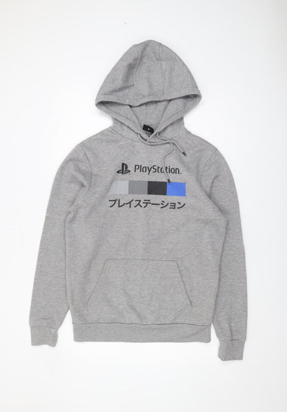 Mens UK Size M PlayStation Grey Pullover Hoodie