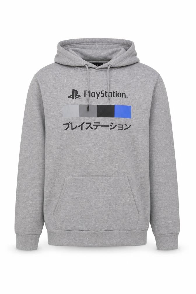 Mens UK Size M PlayStation Grey Pullover Hoodie