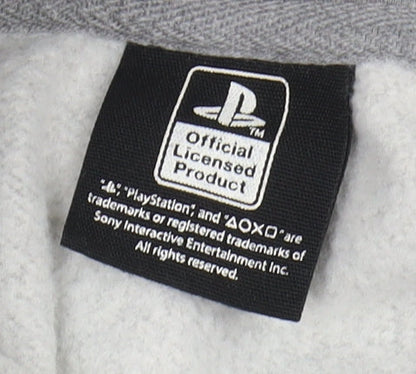 Mens UK Size M PlayStation Grey Pullover Hoodie