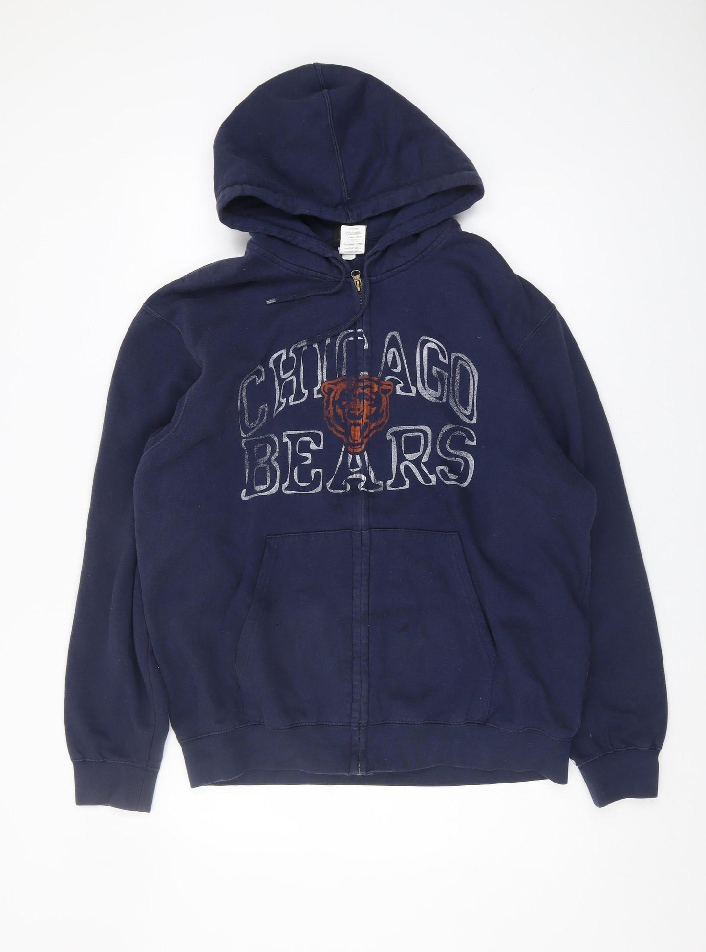 Mens UK Size L NFL Team Apparel Blue Full Zip Hoodie