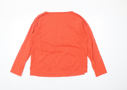 Womens UK Size 10 White Stuff Orange Pullover Jumper