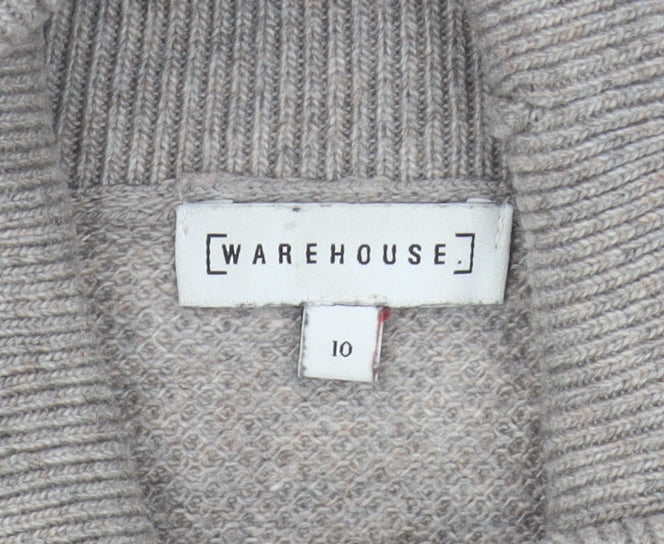 Womens UK Size 10 Warehouse Grey Pullover Jumper
