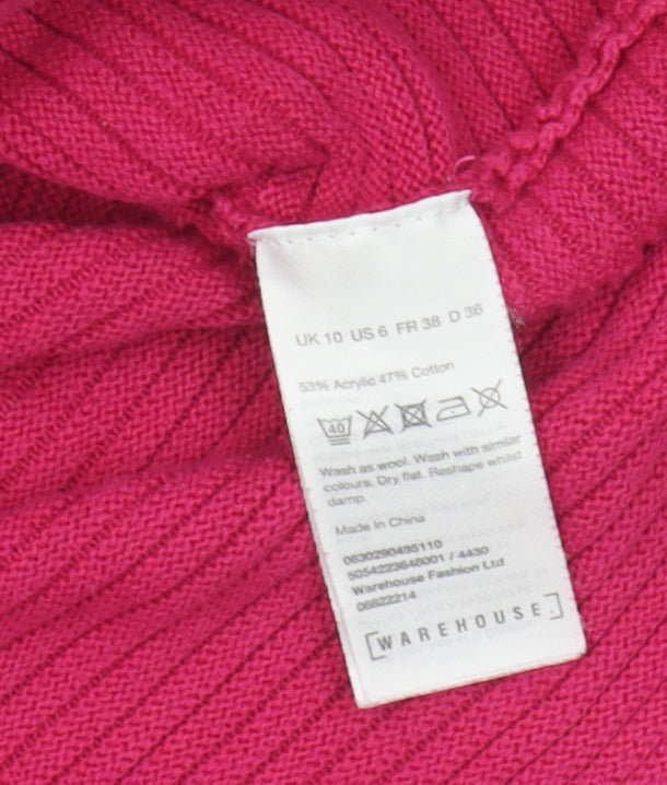 Womens UK Size 10 Warehouse Pink Pullover Jumper