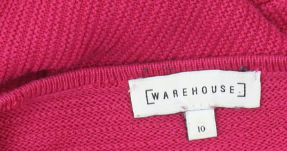 Womens UK Size 10 Warehouse Pink Pullover Jumper