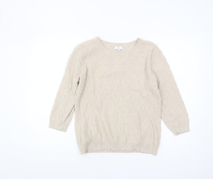 Womens UK Size L CC Beige Pullover Jumper