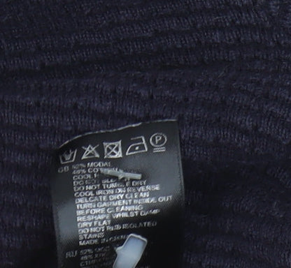 Reiss Men's Black Medium Collared Jumper Classic