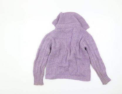 Swaledale Woollens Women's Purple Cardigan, M, 100% Wool