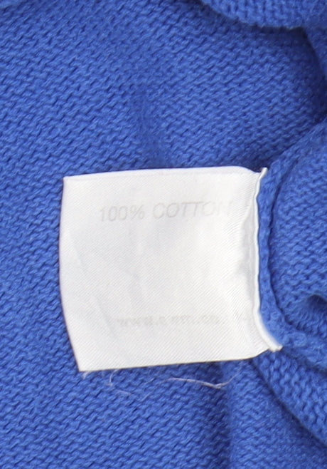 EWM Women's Blue Pullover Jumper, Size L, Cotton