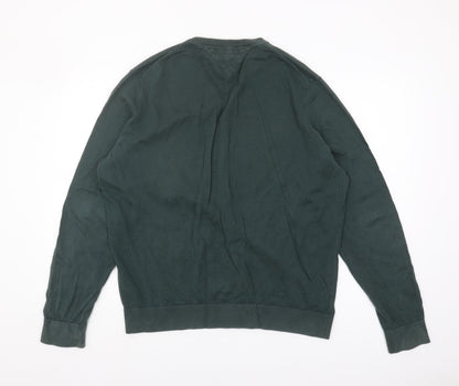 Tommy Hilfiger Men’s Green XL Cotton Pullover Jumper