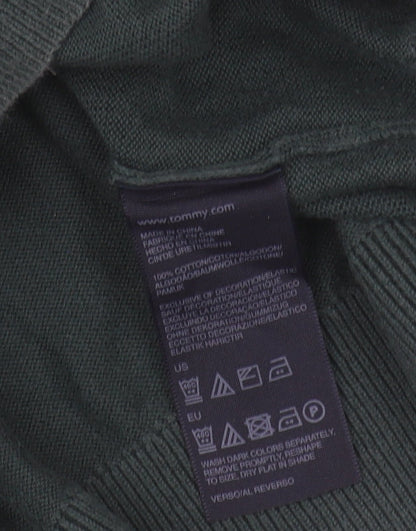 Tommy Hilfiger Men’s Green XL Cotton Pullover Jumper