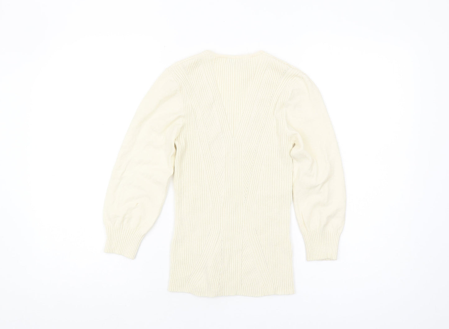 Womens UK Size 12 Laura Ashley Ivory Cardigan Jumper