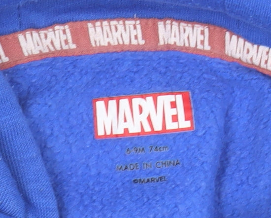 Marvel Unisex Baby Blue Jacket 6-9 Months Hooded