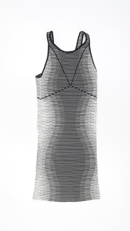 BCBGeneration Women’s Black White Striped Tank Dress XS