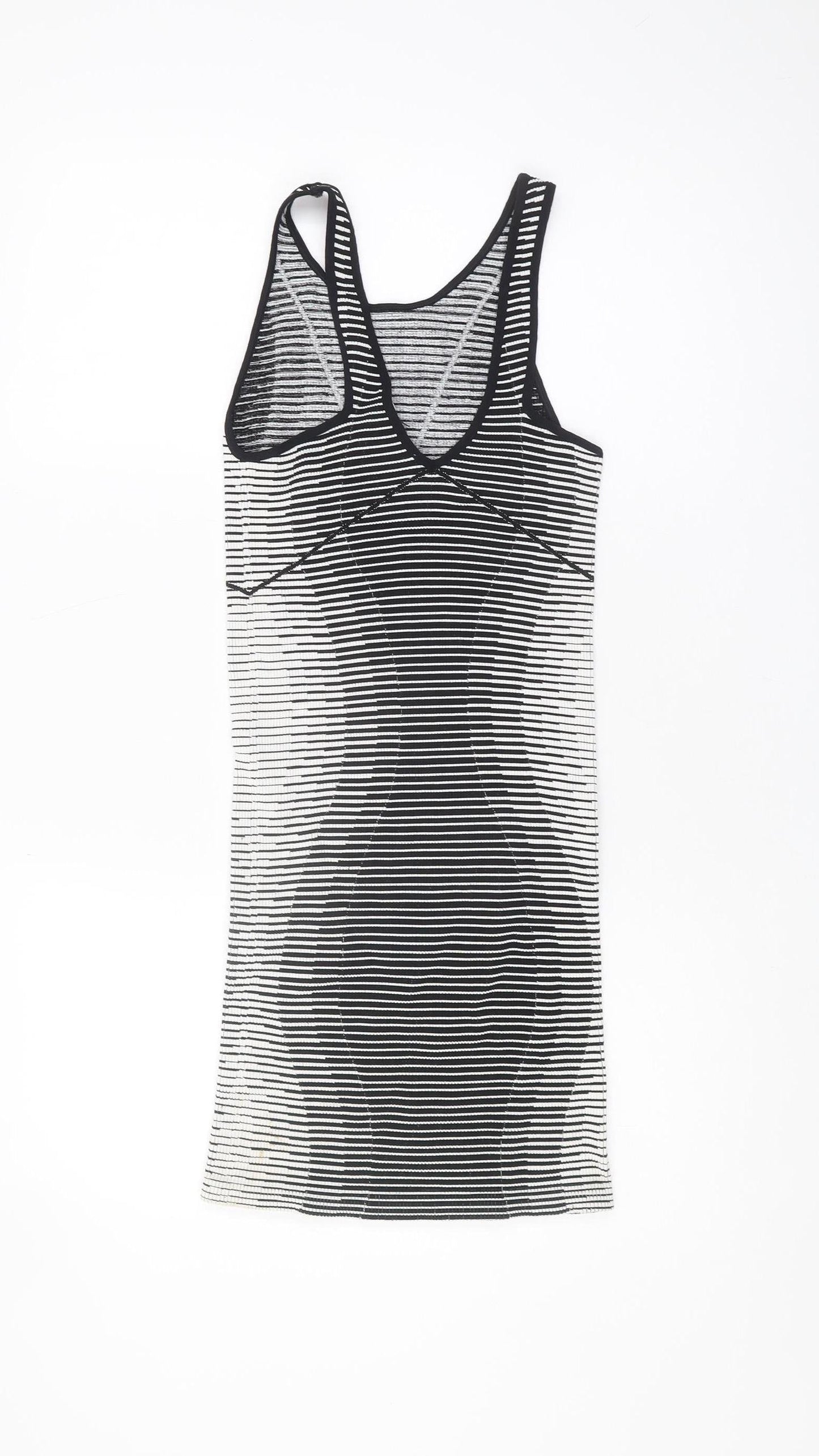 BCBGeneration Women’s Black White Striped Tank Dress XS