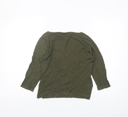 Hennes Green Boat Neck Women's Jumper, Medium