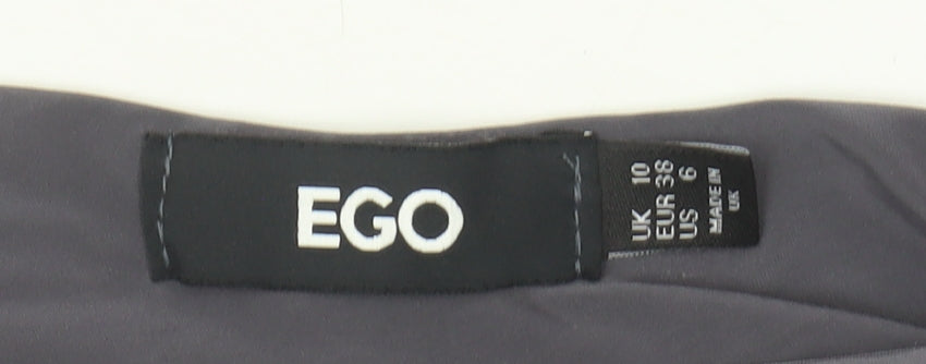 EGO Women's Grey One Shoulder Top - Size 10