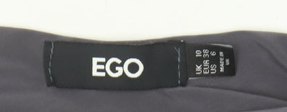 EGO Women's Grey One Shoulder Top - Size 10