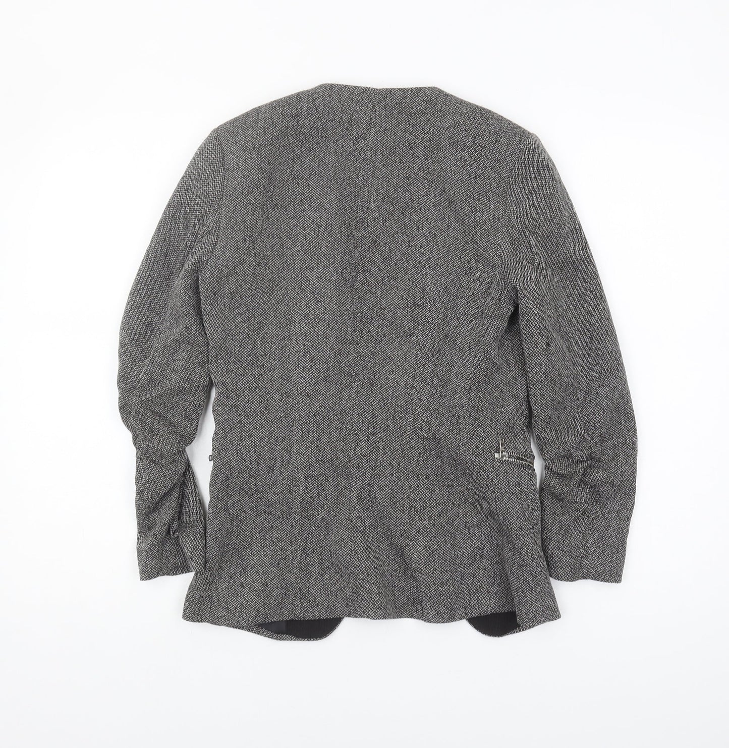 H&M Women's Grey Shawl Lapel Blazer Size 4