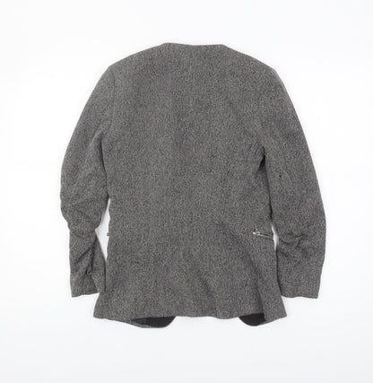 H&M Women's Grey Shawl Lapel Blazer Size 4